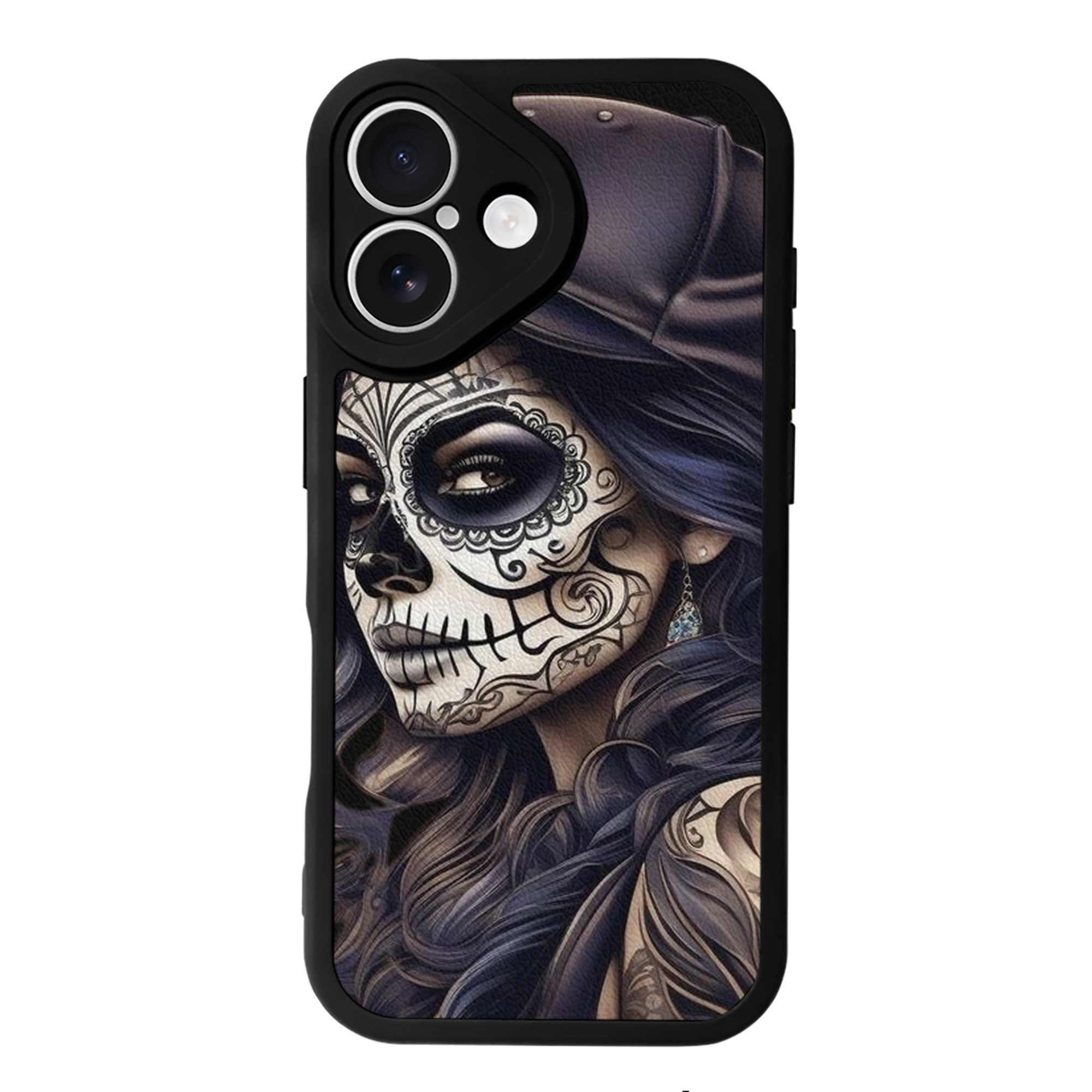  IPhone 16 Silicone Leather Case – UV Print, Lambskin Texture – Perfect Fit, Wireless Charging Compatible, Scratch Resistant, Precise Cutouts – Stylish Protection For IPhone 16